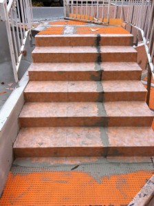 Outdoor stairs waterproofingImpermeabilizzazione scala esterna